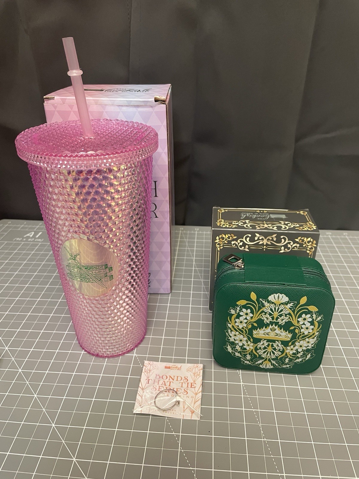 The Bookish Box & Shop Subscription Lot w/ Tumbler, Ring, Jewelry Box Fantasy