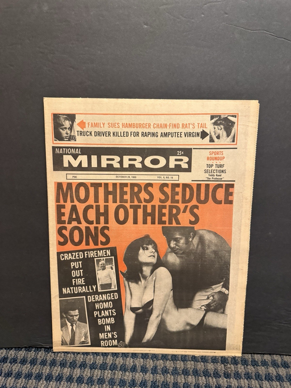 1969 National Mirror Newspaper, Mothers Seduce Each Others Son (10W) 1969 National Mirror Newspaper, Mothers Seduce Each Others Son (10W)