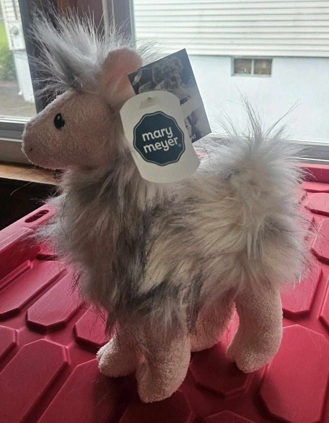 Mary Meyer FabFuzz Llama-Glama Plush Stuffed Animal Pink Grey 9\ Mary Meyer FabFuzz Llama-Glama Plush Stuffed Animal Pink Grey 9\