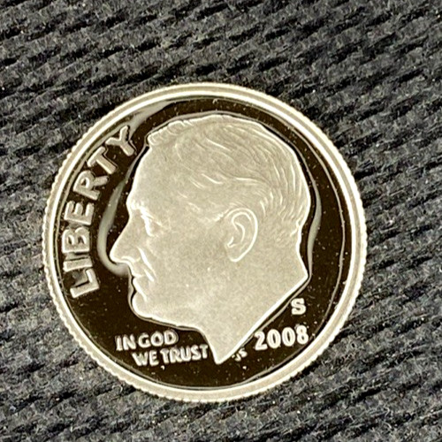 2008-S Silver Roosevelt Dime Gem Proof 1B9 2008-S Silver Roosevelt Dime Gem Proof 1B9