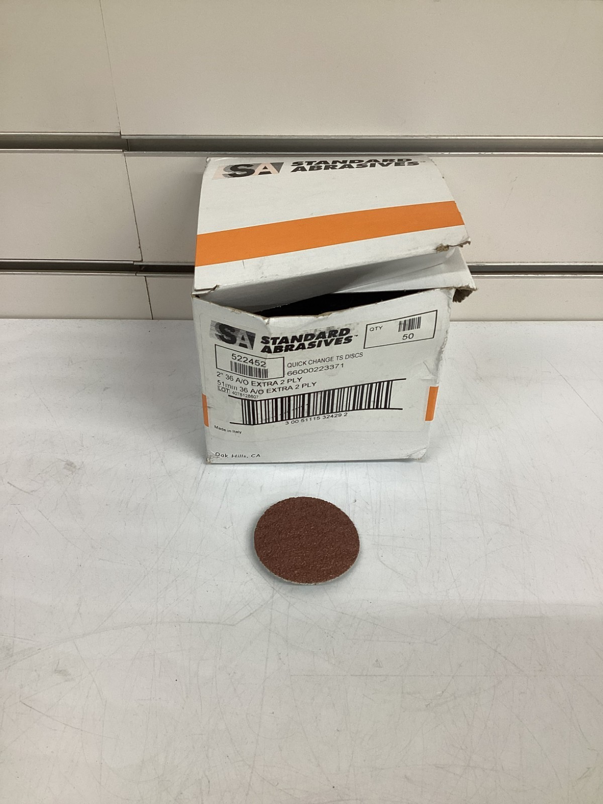 STANDARD ABRASIVES 522452 Quick-Change Sanding Disc: TS, 2 STANDARD ABRASIVES 522452 Quick-Change Sanding Disc: TS, 2