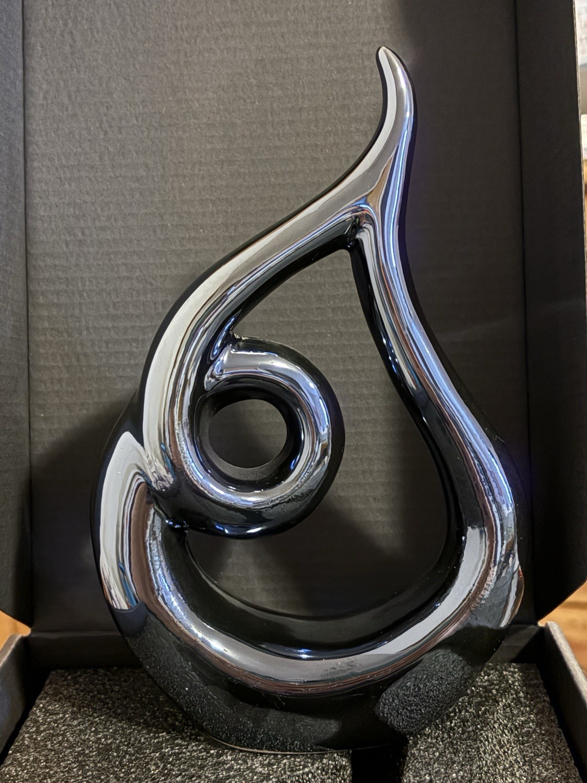 Palmero Dreamweaver Centerpiece Ceramic Sculpture Blue Modern Abstract Art