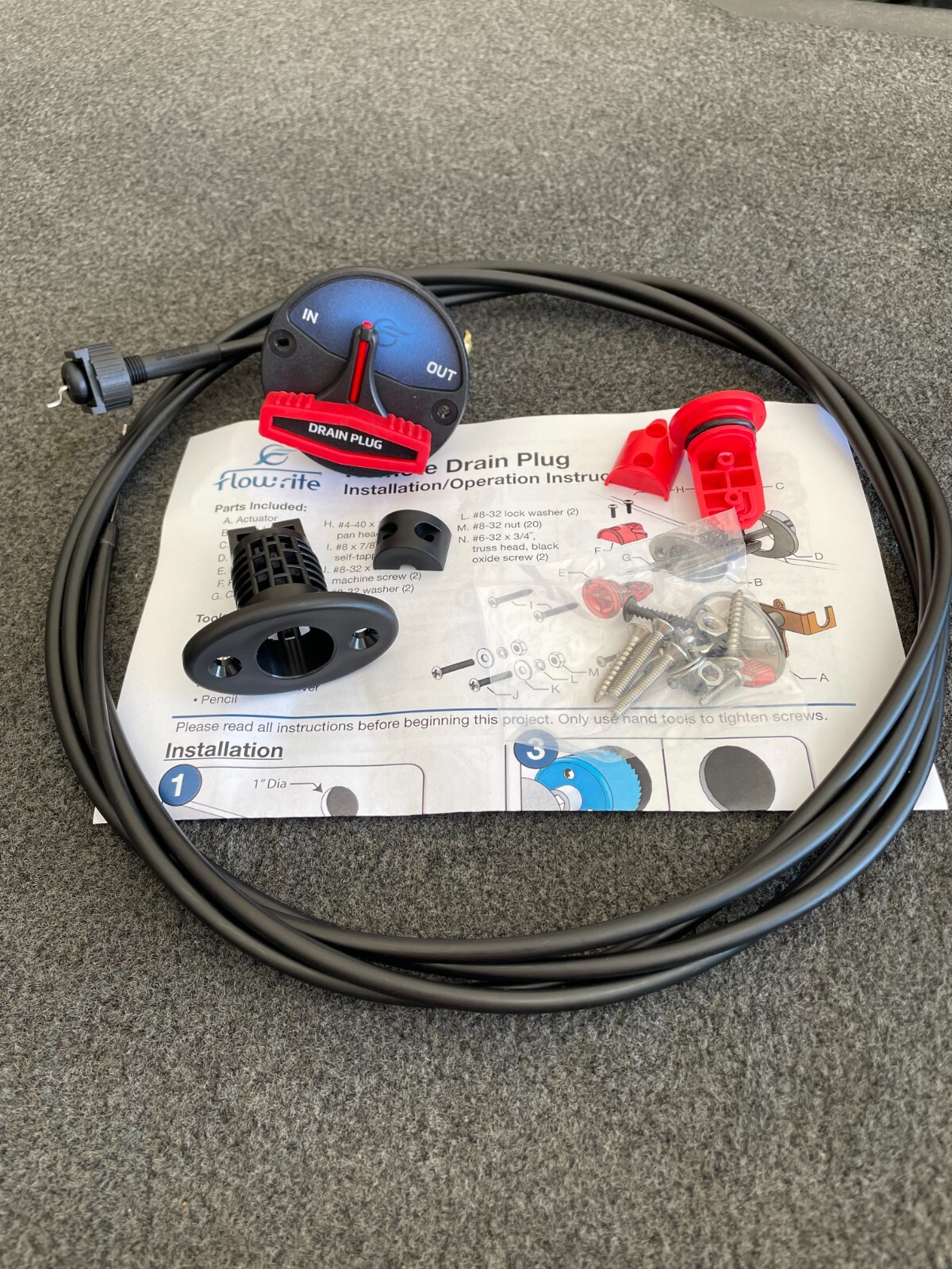 Flow-Rite SeaLok Remote Drain Plug - 6 foot cable Flow-Rite SeaLok Remote Drain Plug - 6 foot cable