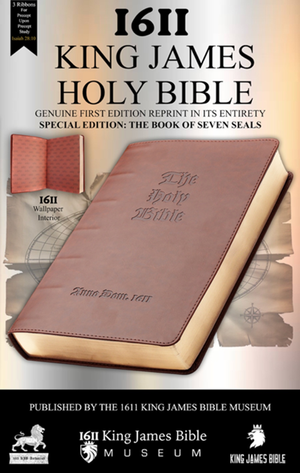 1611 King James Bible AV1611 w/ Apocrypha, True Facsimile, Book of Seven Seals