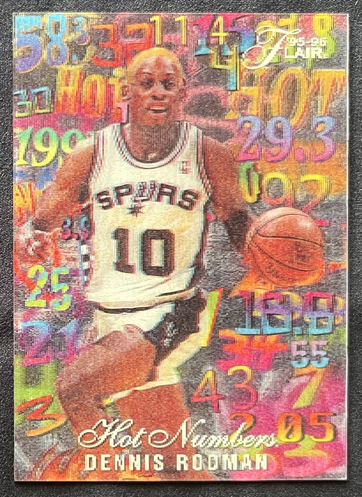 1995-96 Flair - Hot Numbers Dennis Rodman #13