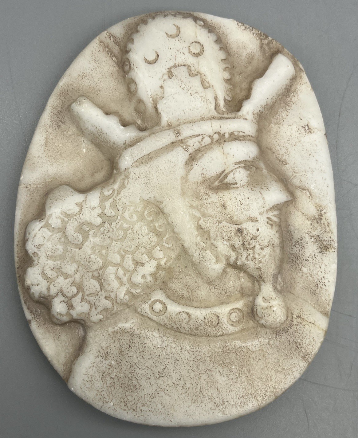 Ancient Sassanid imperial rock relief portraits Authentic Marble Stone Crowned Ancient Sassanid imperial rock relief portraits Authentic Marble Stone Crowned
