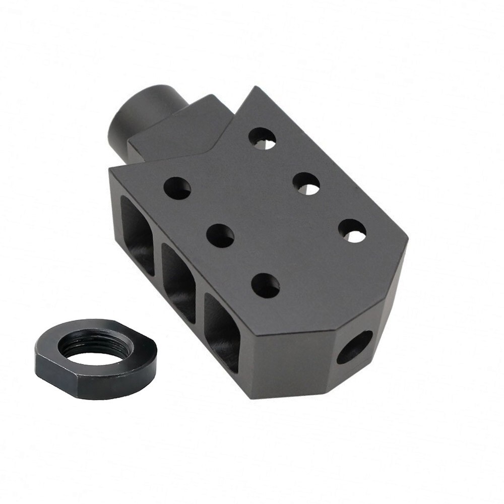 V Innovations 1/2x28 Upgraded Tanker Muzzle Brake 5.56 .223 .22lr Compensator V Innovations 1/2x28 Upgraded Tanker Muzzle Brake 5.56 .223 .22lr Compensator