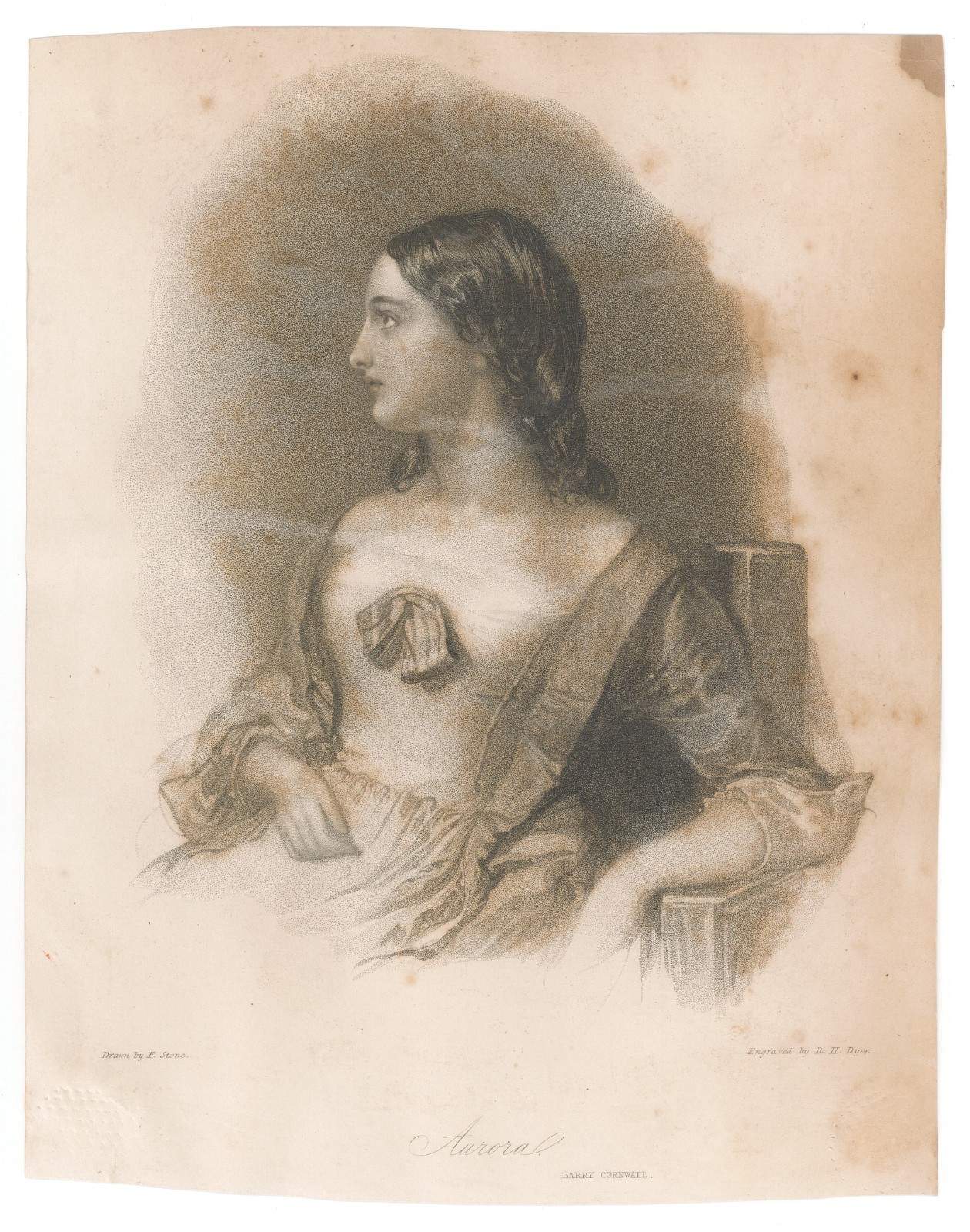 Antique Steel Engraving - Aurora - Circa 1830s
