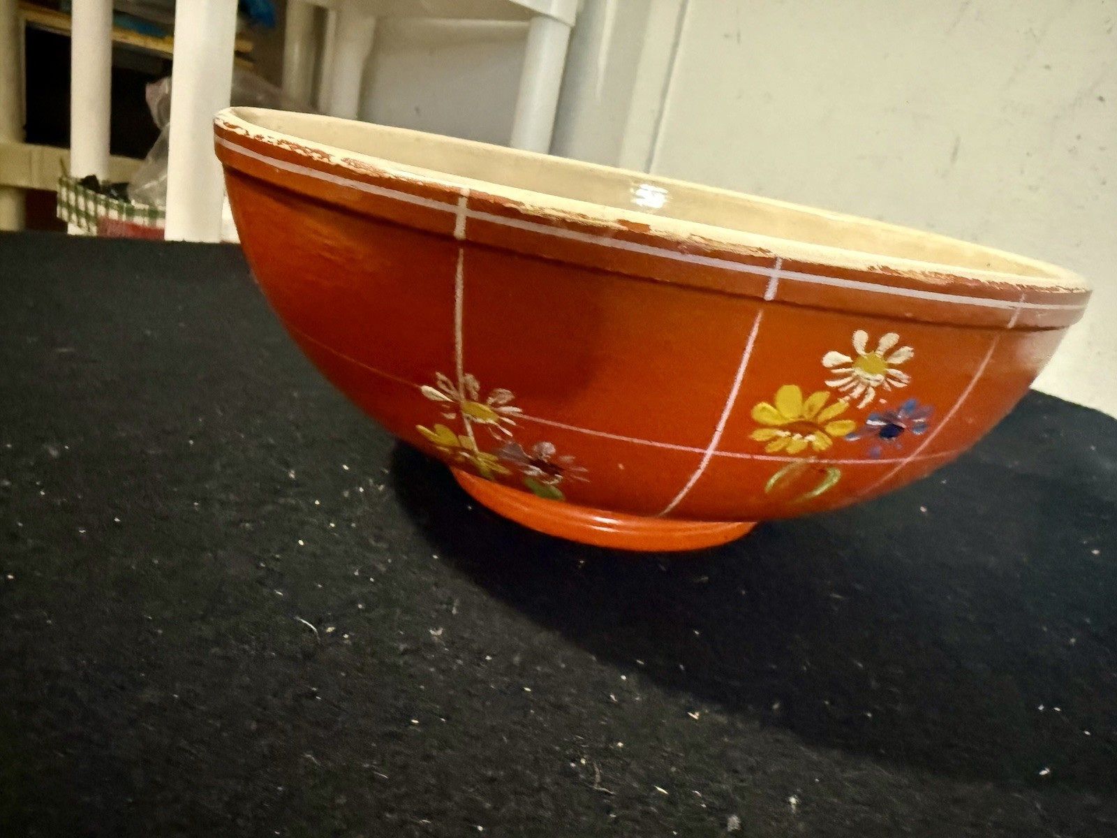 ANTIQUE JAPENESE LARGE BOWL,HAND PAINTED, 