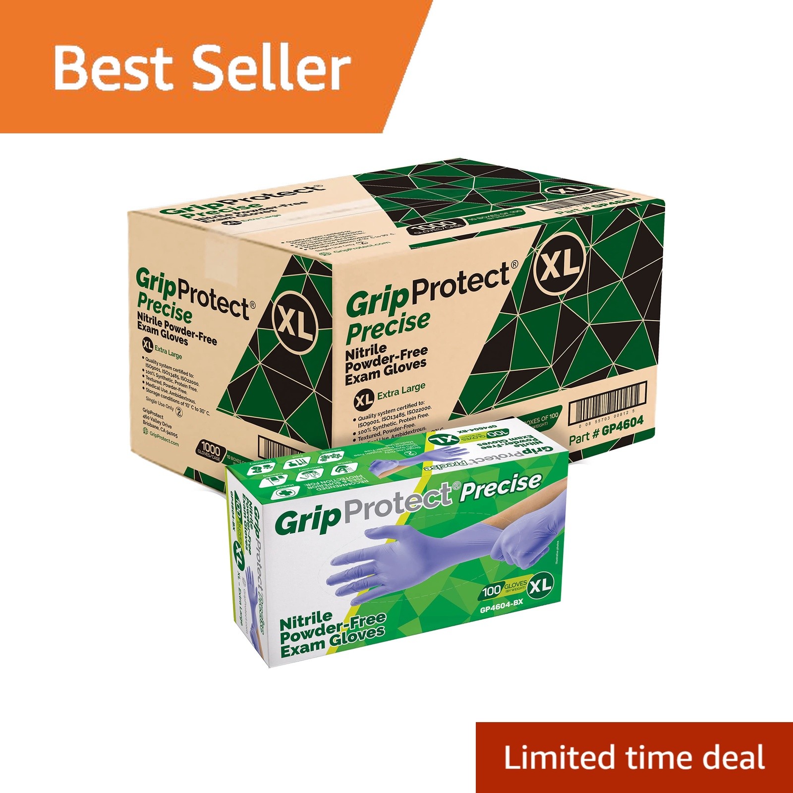 GripProtect X-Large Nitrile Gloves, 1000 Count GripProtect X-Large Nitrile Gloves, 1000 Count