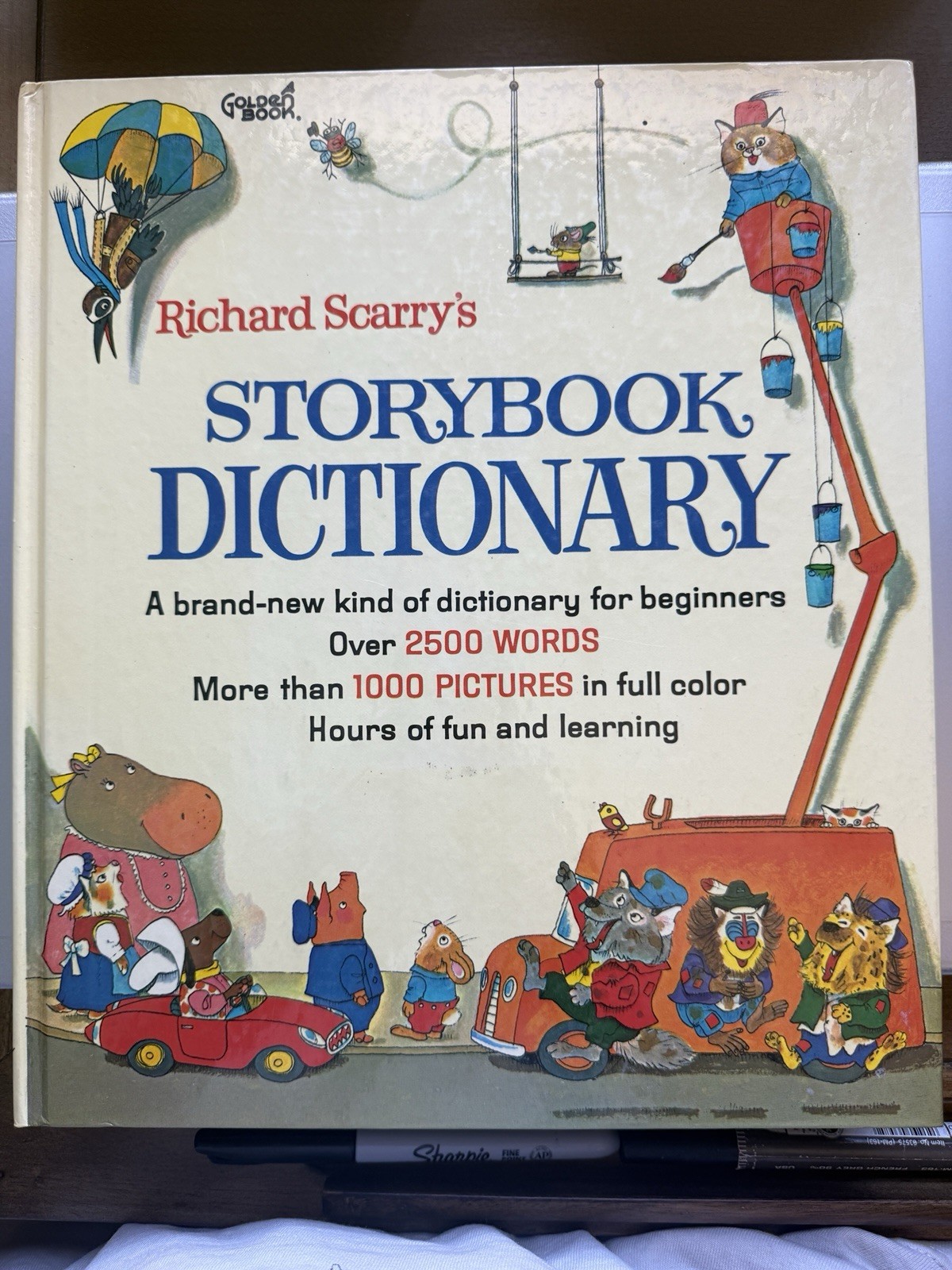 Richard Scarry\'s Storybook Dictionary Vintage Golden Book Hardcover 1966