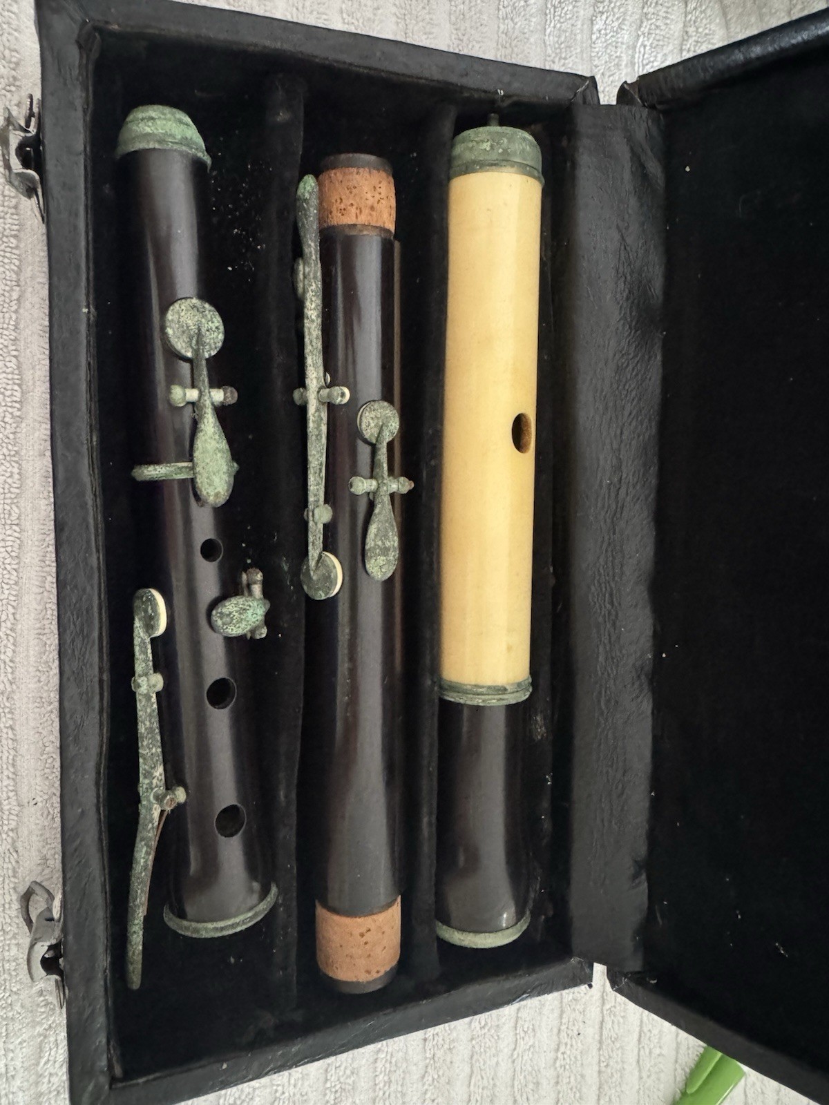 Beautiful Antique Grenadilla German Flute