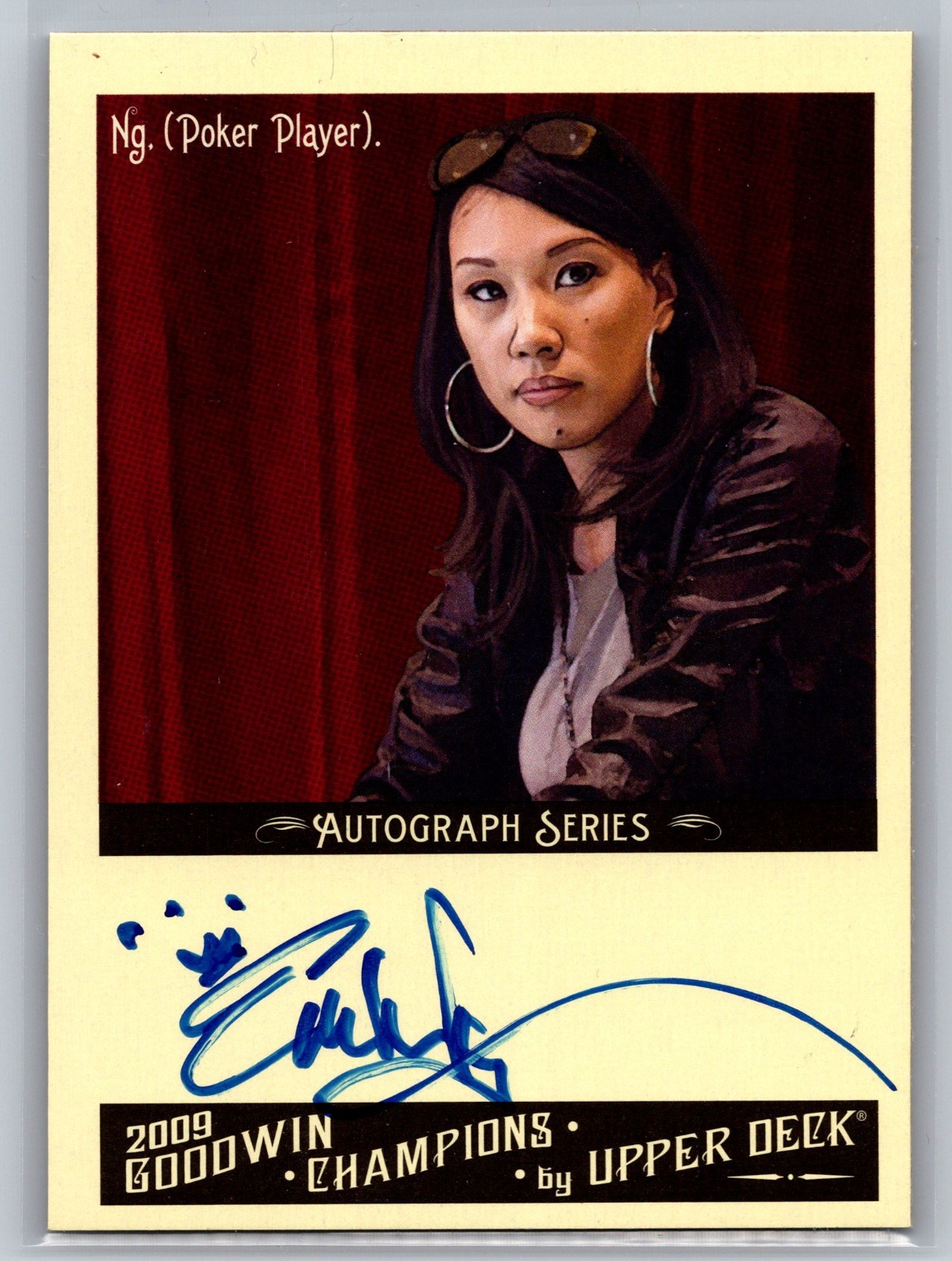EVELYN NG 2009 Upper Deck Goodwin Champions Autographs ~ Poker AUTO EVELYN NG 2009 Upper Deck Goodwin Champions Autographs ~ Poker AUTO