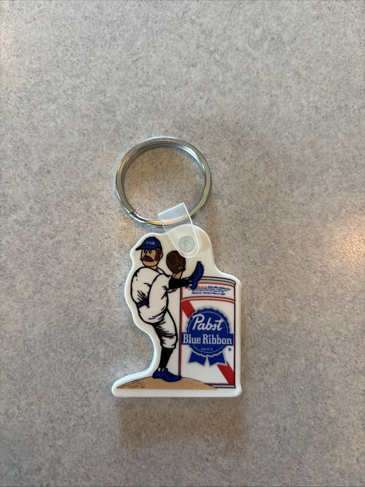 VINTAGE UNUSED PABST BLUE RIBBON PBR Baseball KEY RING PBR KEY CHAIN RARE VINTAGE UNUSED PABST BLUE RIBBON PBR Baseball KEY RING PBR KEY CHAIN RARE