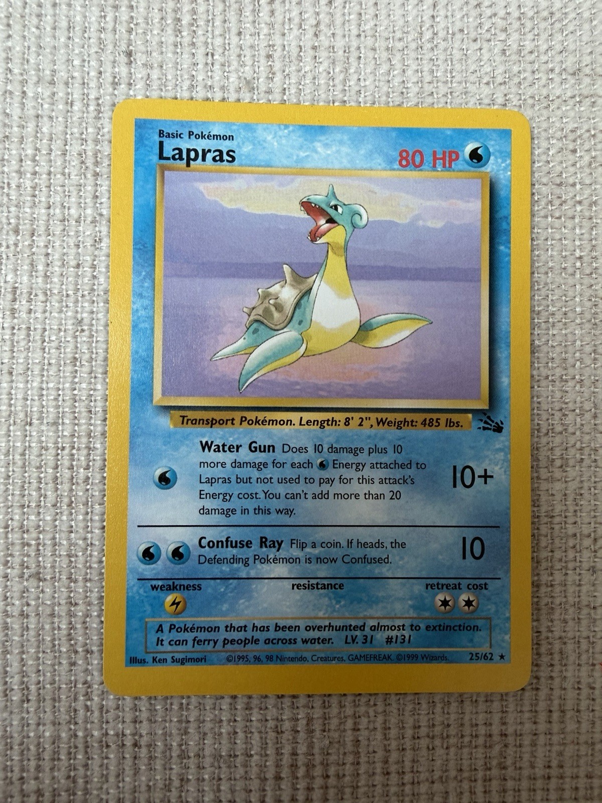 Lapras 25/62 Fossil Regular LP Lapras 25/62 Fossil Regular LP