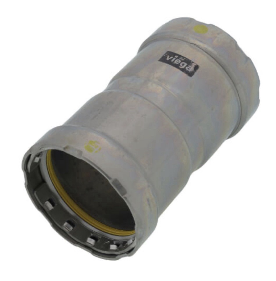 Viega MegaPress 25026 Carbon Steel Coupling with Stop, 2