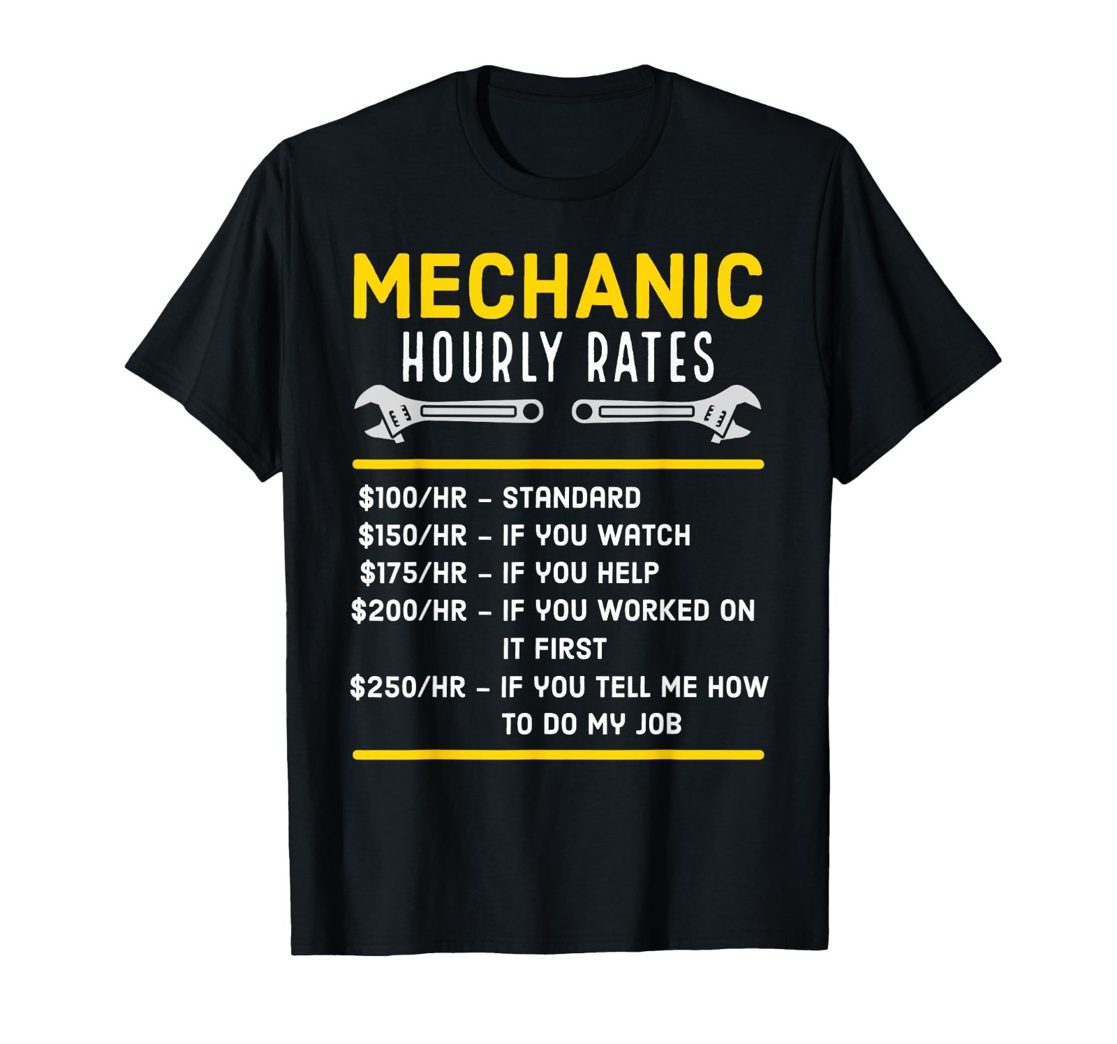 Funny Mechanic Hourly Rate Unisex Shirt S-5XL N3686