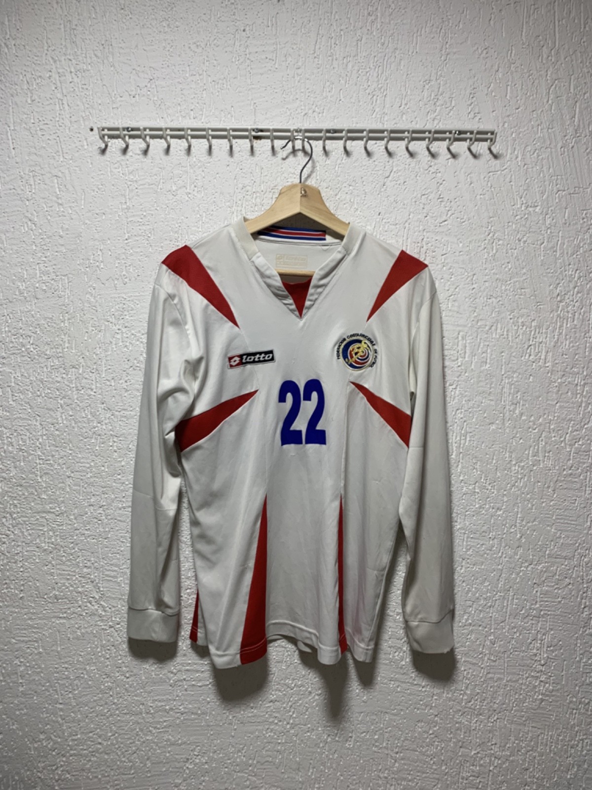 Costa Rica 2007 Lotto Away Soccer Jersey Men\'s Sz M Match Worn 22