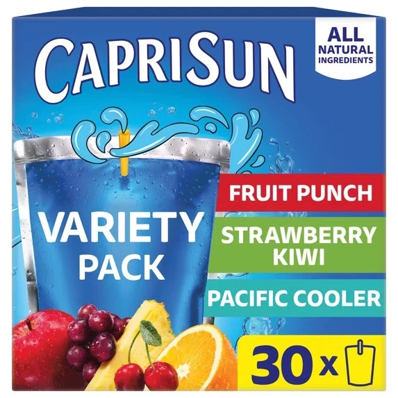 Capri Sun Flavored with Other Natural Flavor Juice Drink Blend, 30 Pouches, for Capri Sun Flavored with Other Natural Flavor Juice Drink Blend, 30 Pouches, for