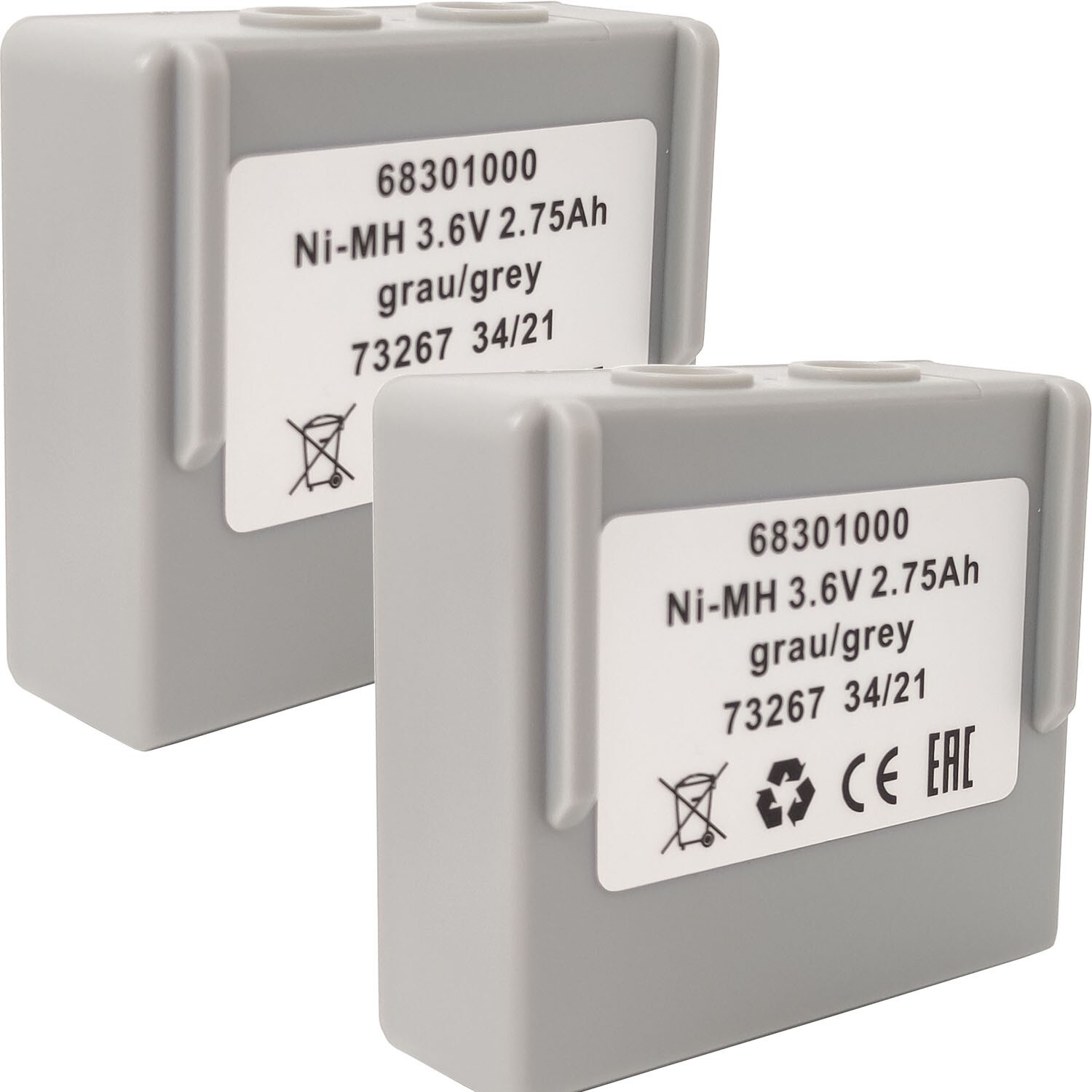 2pcs 68301000 3.6V 2750mAh Rechargeable battery Replacement for 68300900 Battery