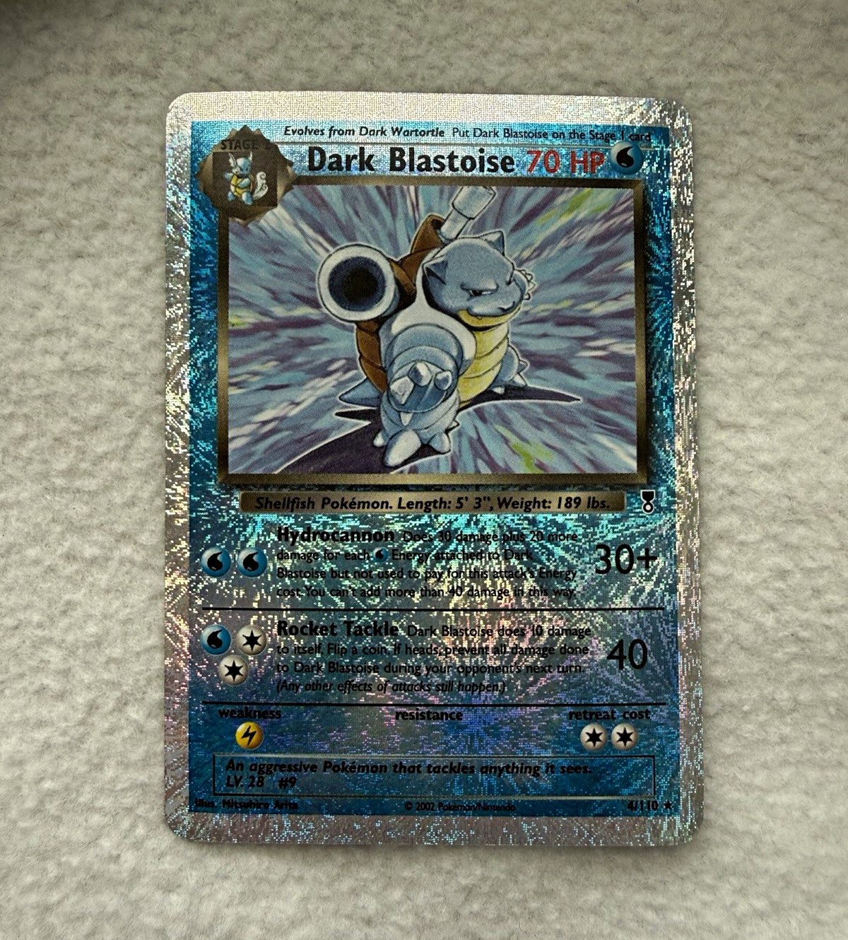 Dark Blastoise 4/110 Legendary collection reverse holo