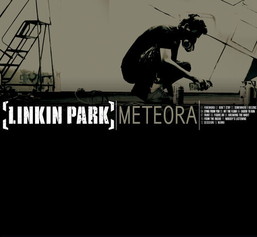 Meteora by Linkin Park Record Translucent Gold Red Splatter Vinyl