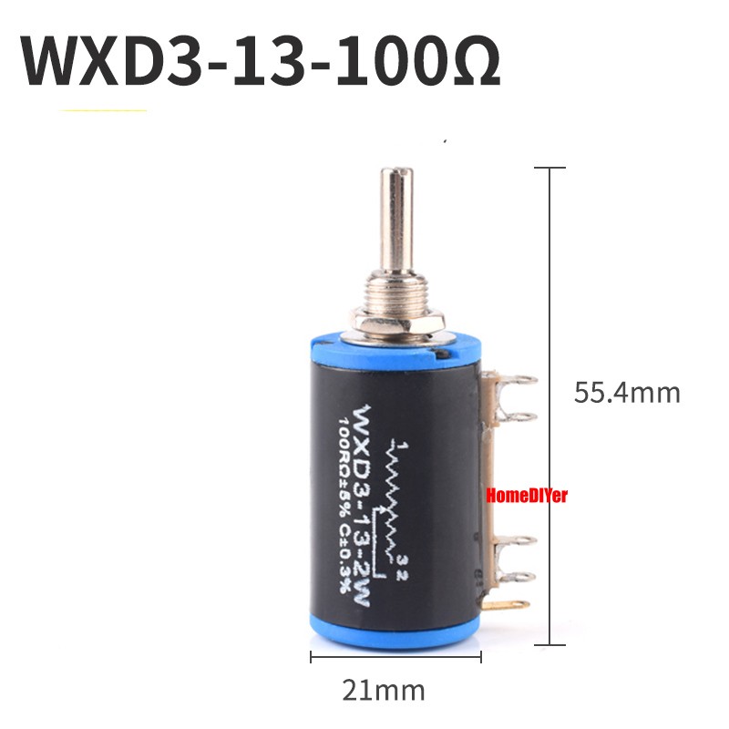 WXD3-13-2W Potentiometer Wirewound Variable Precision Multi-turn Pots 100Ω~47kΩ