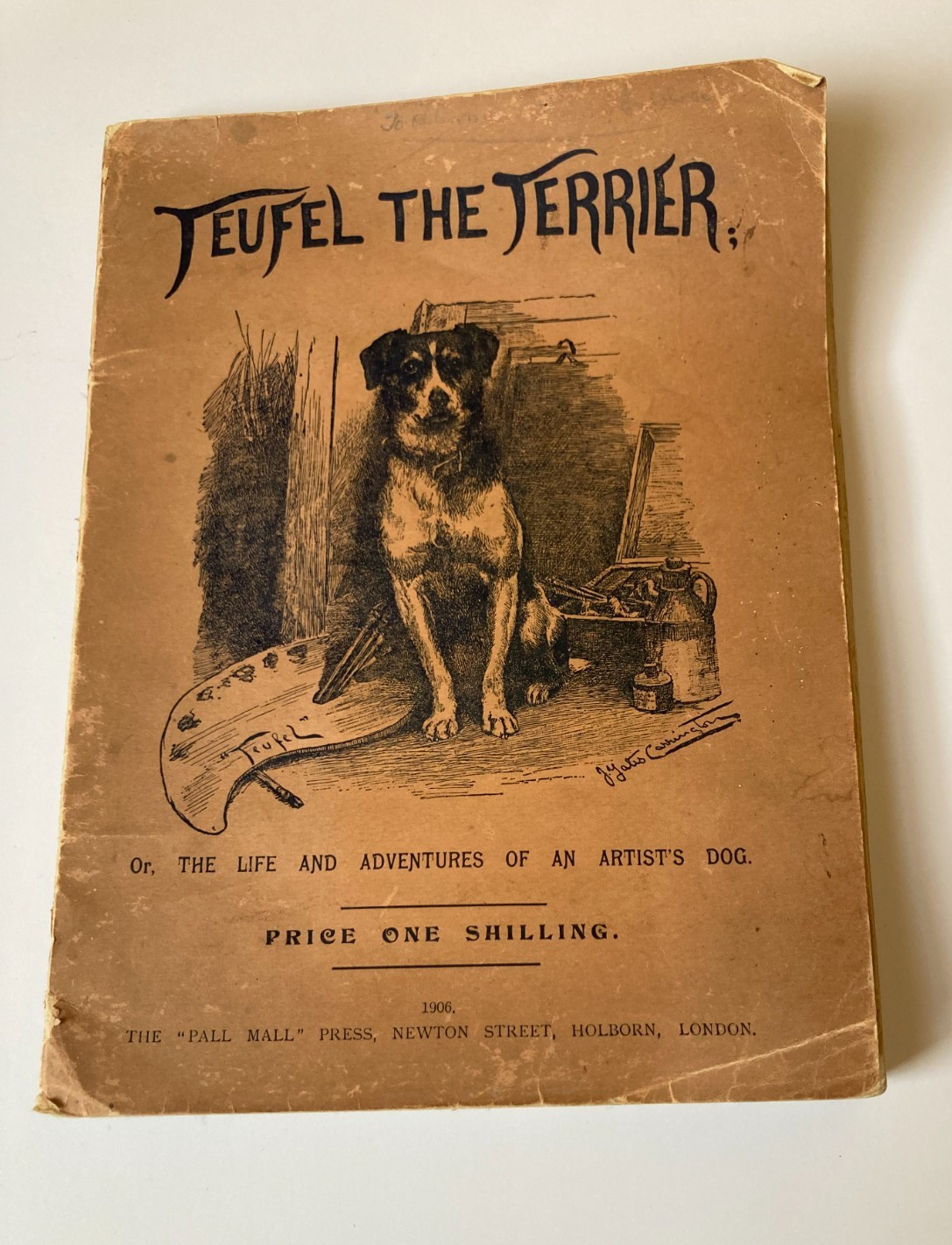 Antique 1906 Teufel The Terrier Book Yates Carrington Family Inscribed Dog Rare