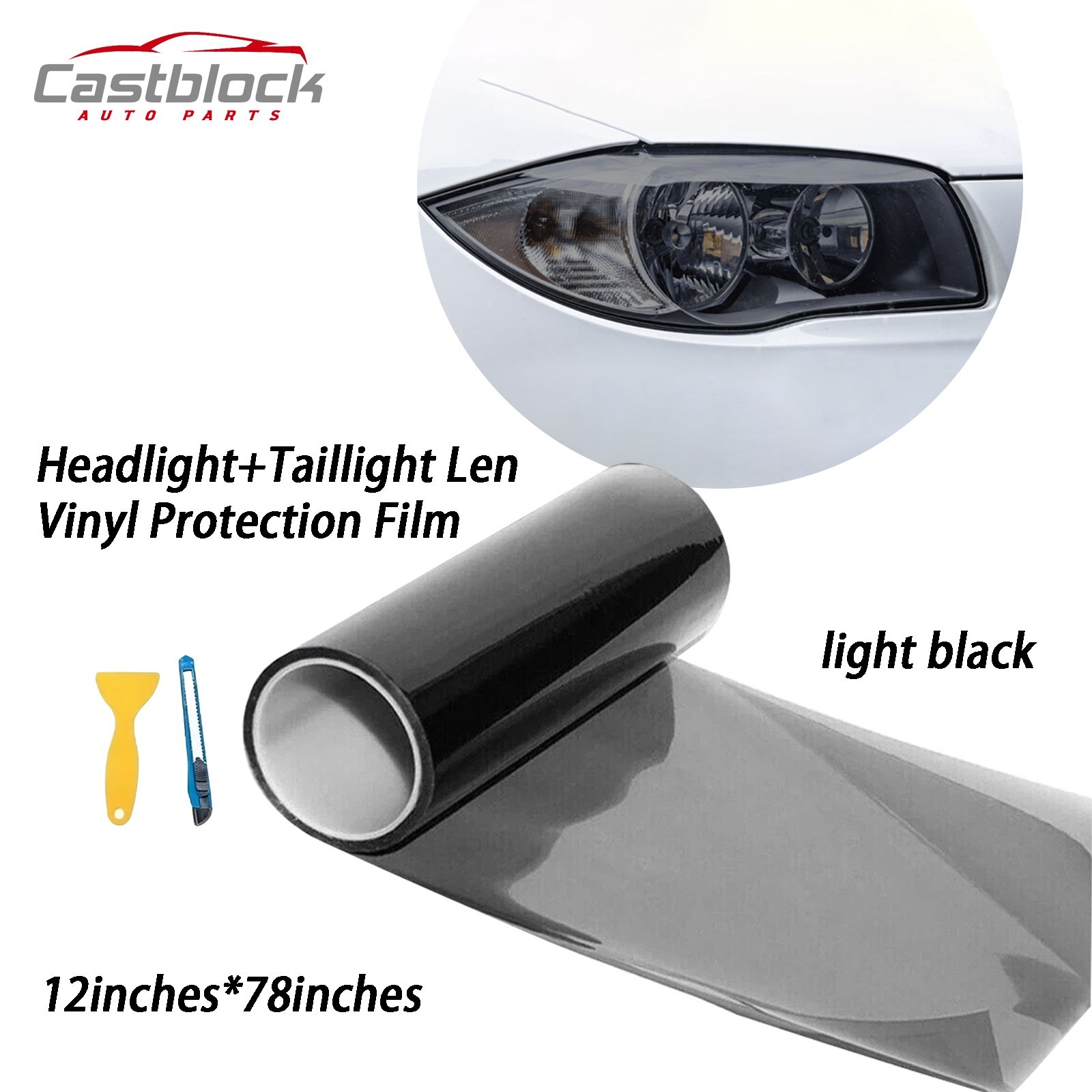 Light Smoke Gloss Vinyl Film Tint 12\