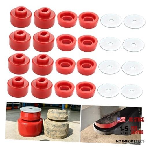 7-141 Body and Cab Mount Bushing Kit for Chevy Silverado & GMC 7-141（Red）