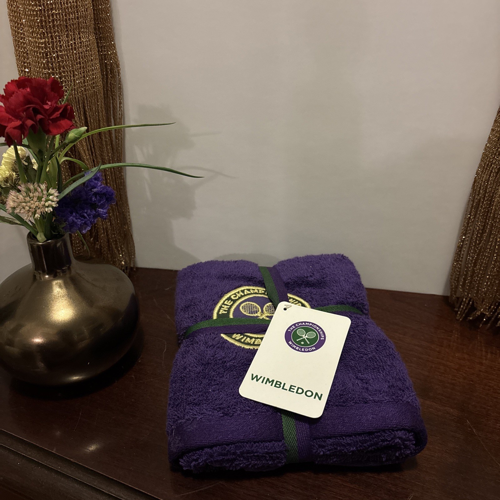 Official Wimbledon Guest Towel Purple New Official Wimbledon Guest Towel Purple New