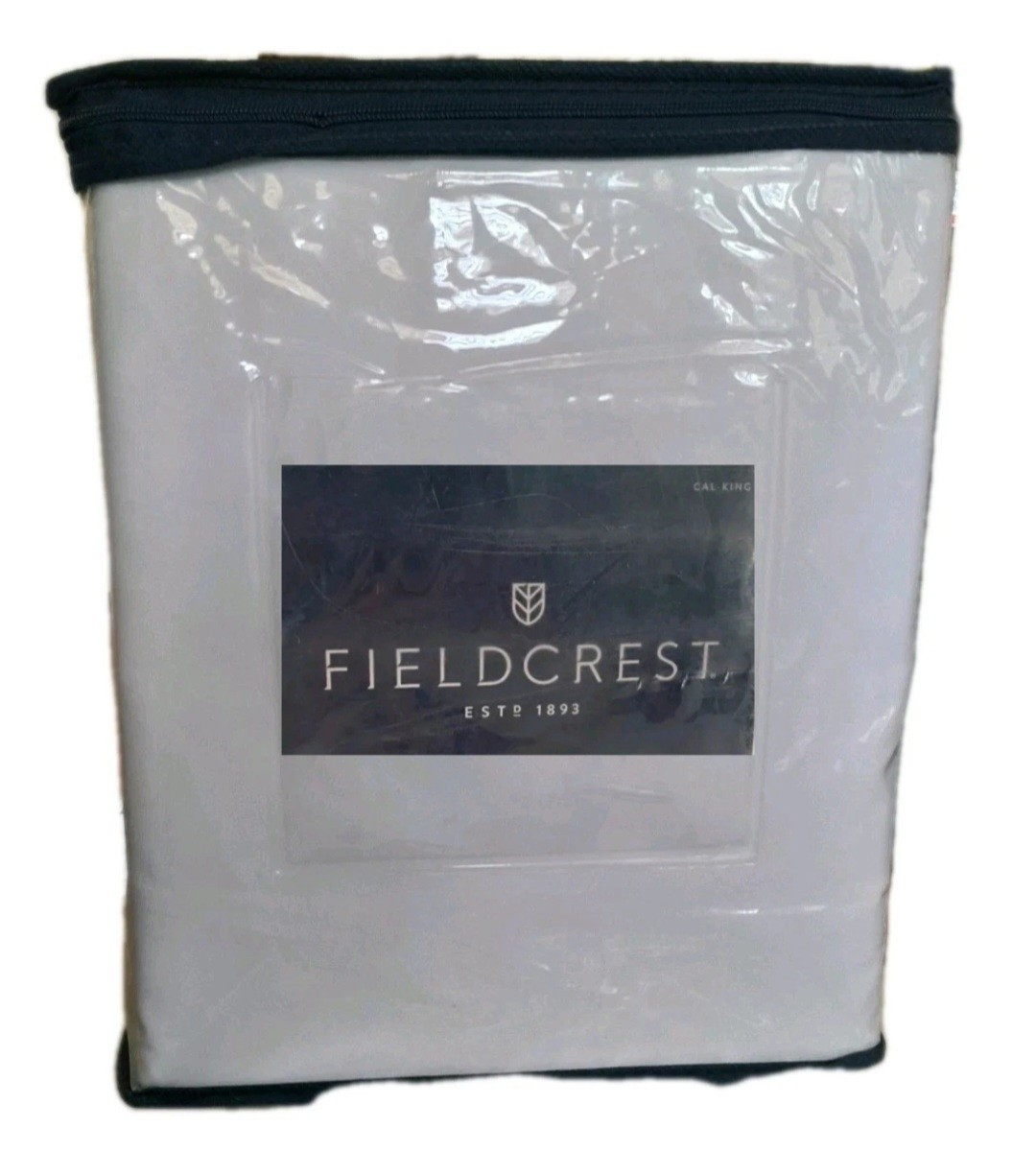 NEW FIELDCREST CALIFORNIA KING SIZE SHEET SET WHITE 100% SUPIMA COTTON 290 COUNT