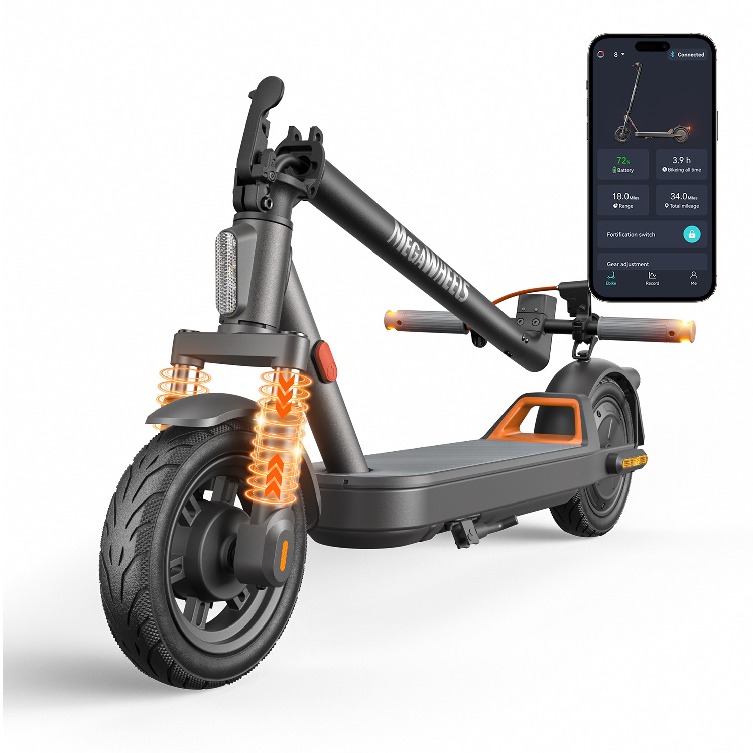 ADULT ELECTRIC SCOOTER FOLDING E-SCOOTER 19MIL w/SHOCK ABSORPTION APP CONTROL