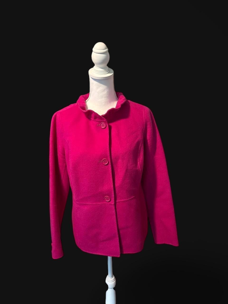 Talbots Women’s Size 6 Pink Wool Blend Jacket Fuchsia 3 Button Tailored Career Talbots Women’s Size 6 Pink Wool Blend Jacket Fuchsia 3 Button Tailored Career