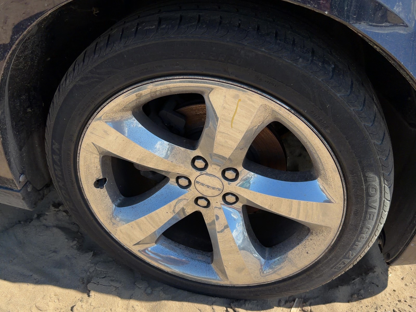 2011 Dodge Charger 20x8 5 Spoke Chrome Clad Wheel