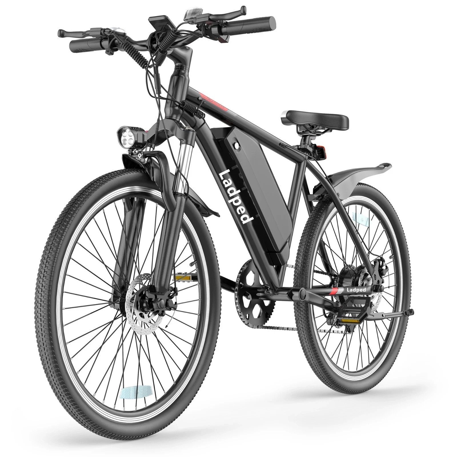 Ladped 26inch Electric Bicycle 249.6WH/432WH Removable Battery Mountain EBike