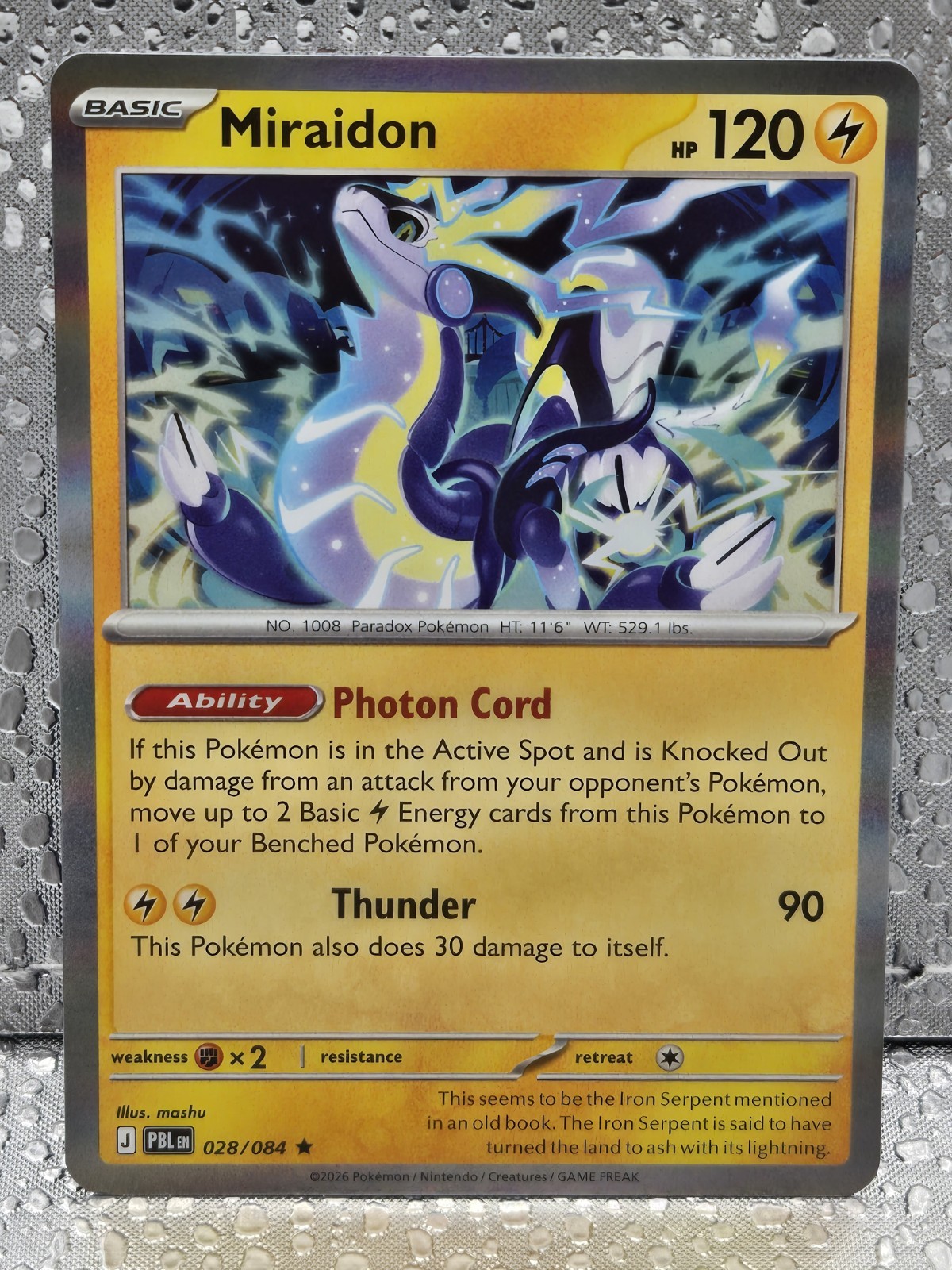 Pokemon TCG Miraidon 082 Pitch Black  Promo - English - 028/084 NM