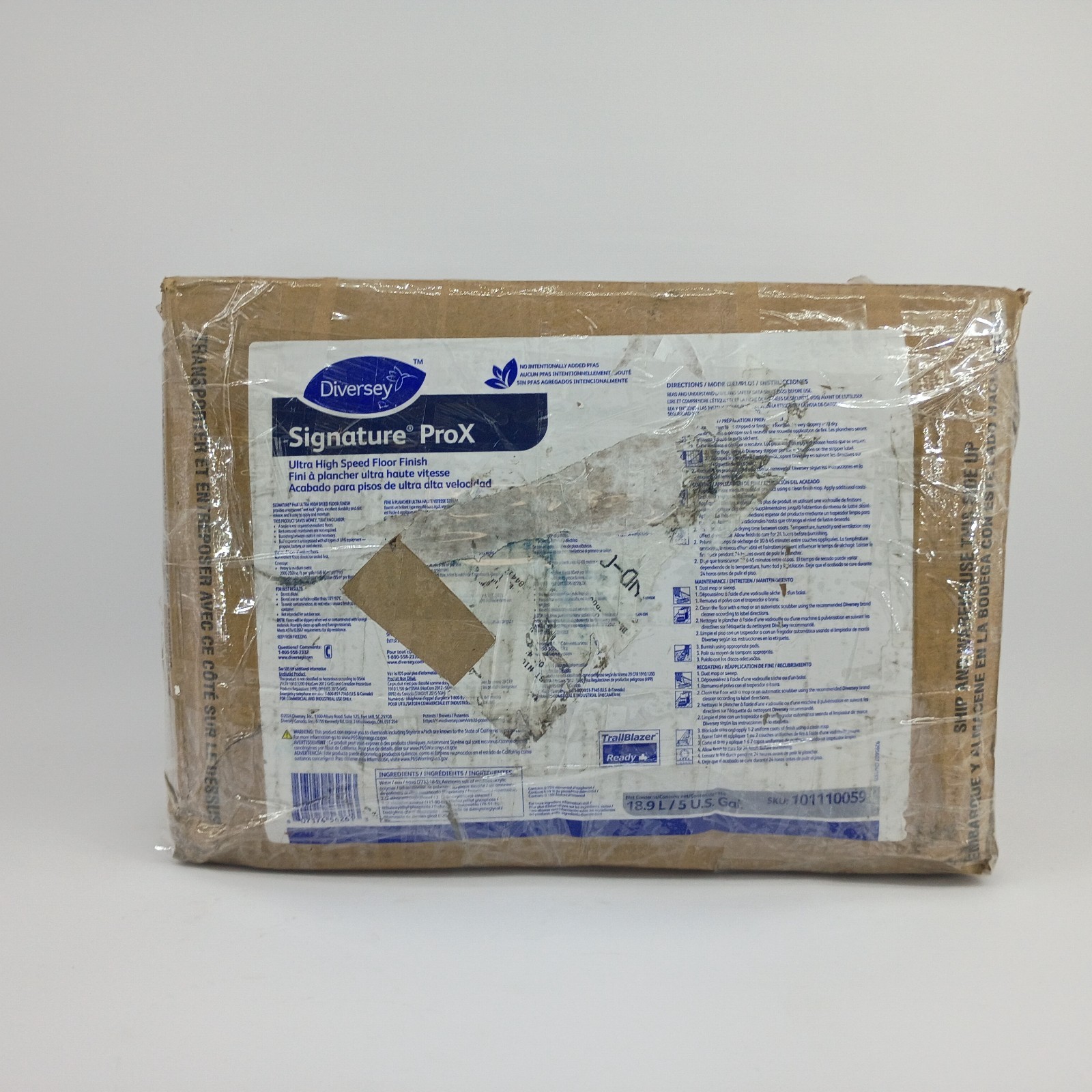 Signature ProX UHS Floor Finish, 5gal  101110059 damaged box.