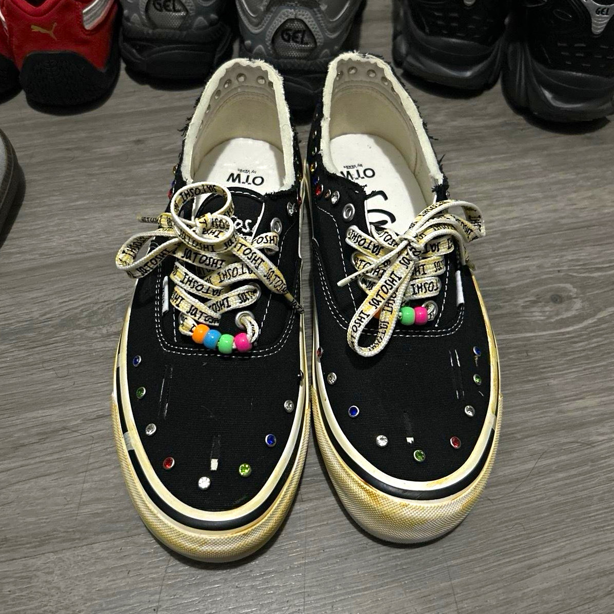 VANS OTW x Andy Warhol Men\'s Black Canvas Studded Lace-Up Sneakers US 9 VANS OTW x Andy Warhol Men\'s Black Canvas Studded Lace-Up Sneakers US 9