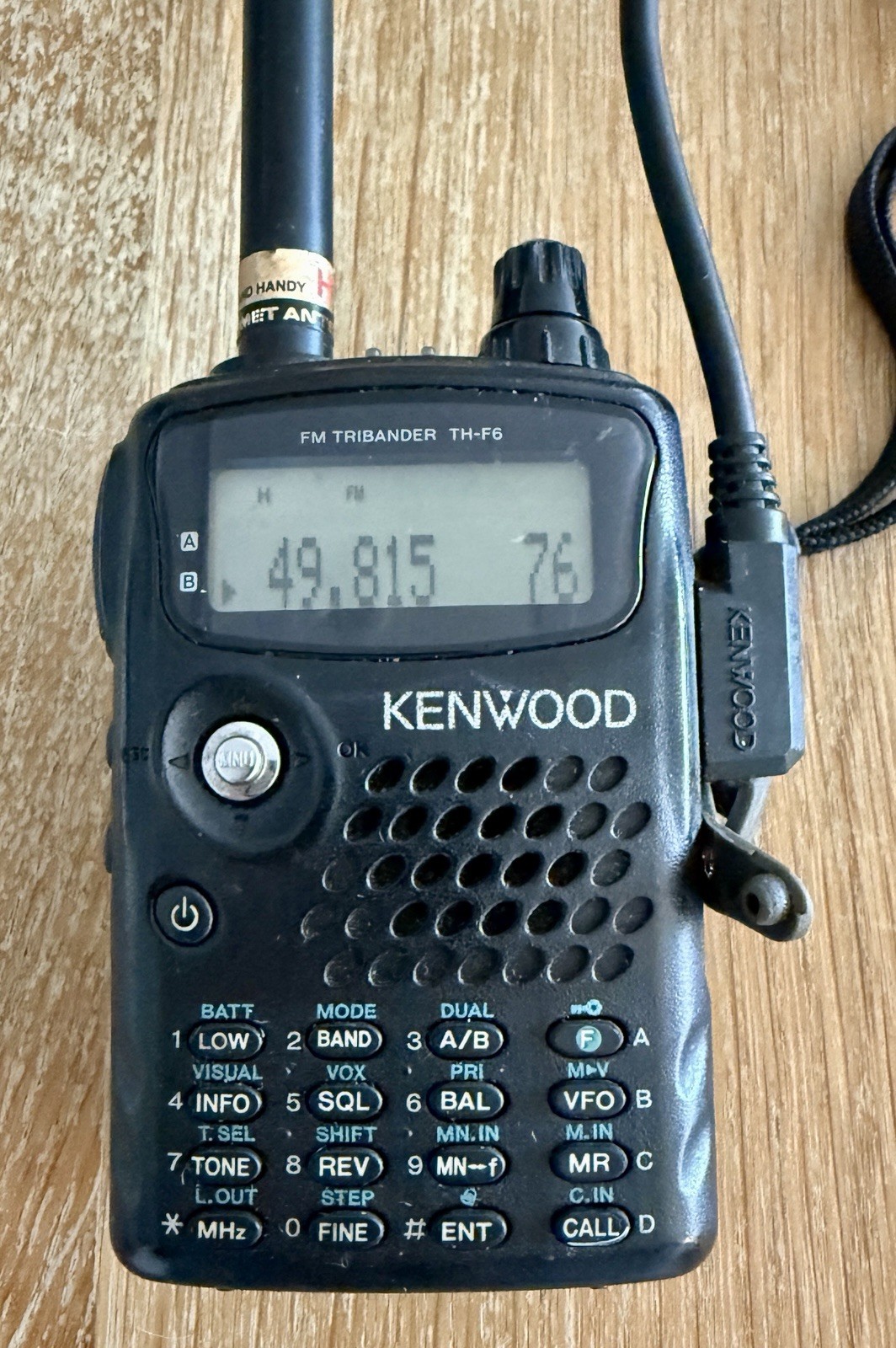 Kenwood TH-F6A  FM Tribander Radio w SMC33 Microphone, Box & Manual (no charger)