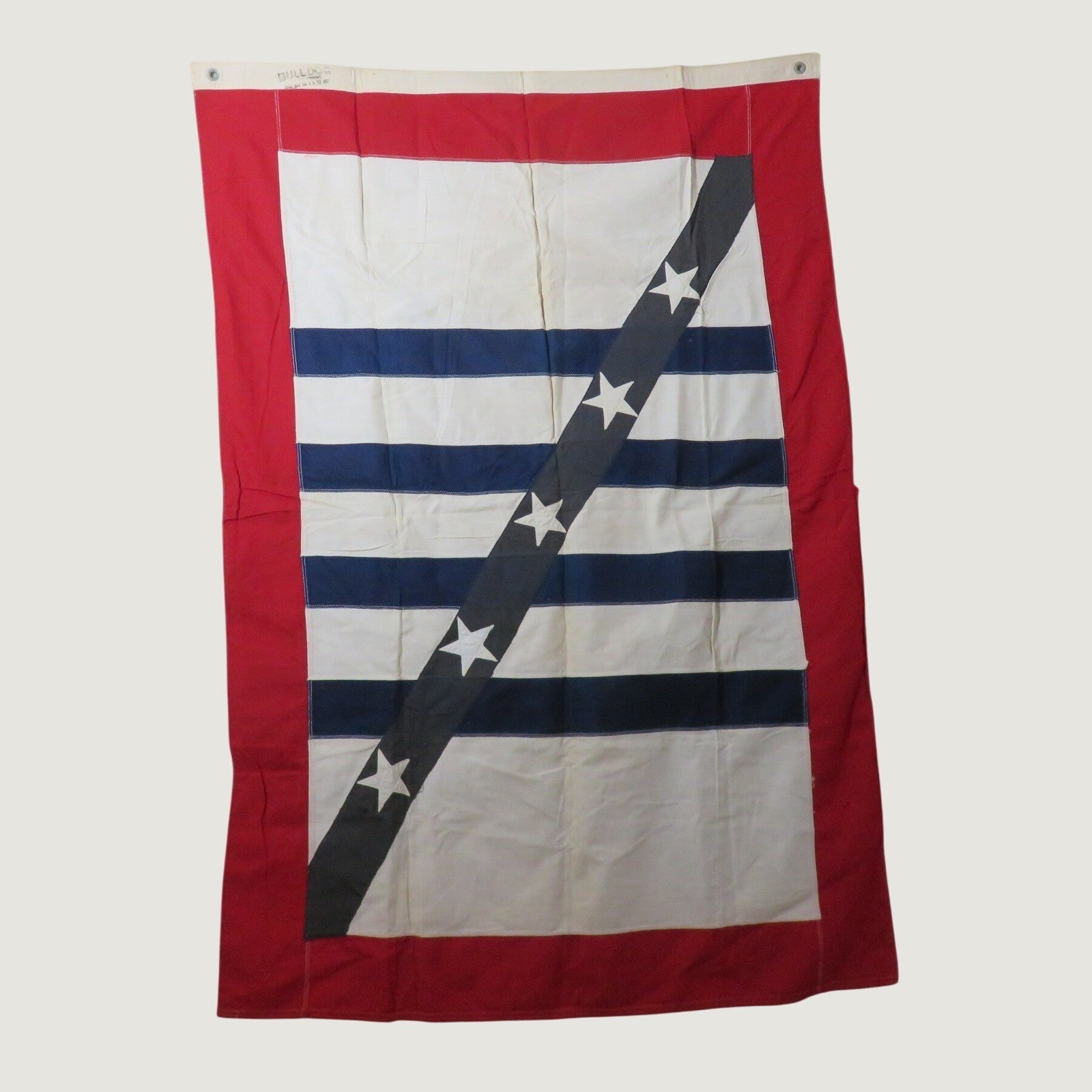 Vintage Bulldog Bunting Yacht Ensign Maritime Flag Red White Blue Star Banner