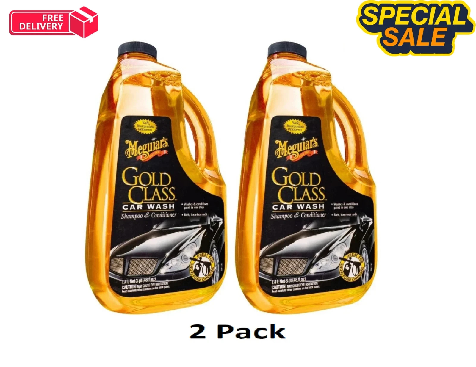 Meguiar's G7148 Gold Class Car Wash Shampoo and Conditioner - 48 oz (2 Bottles) Meguiar's G7148 Gold Class Car Wash Shampoo and Conditioner - 48 oz (2 Bottles)