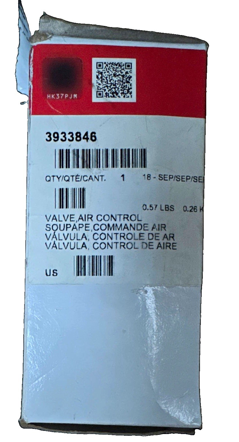 Genuine OEM Cummins #3933846 - “VALVE, AIR CONTROL”