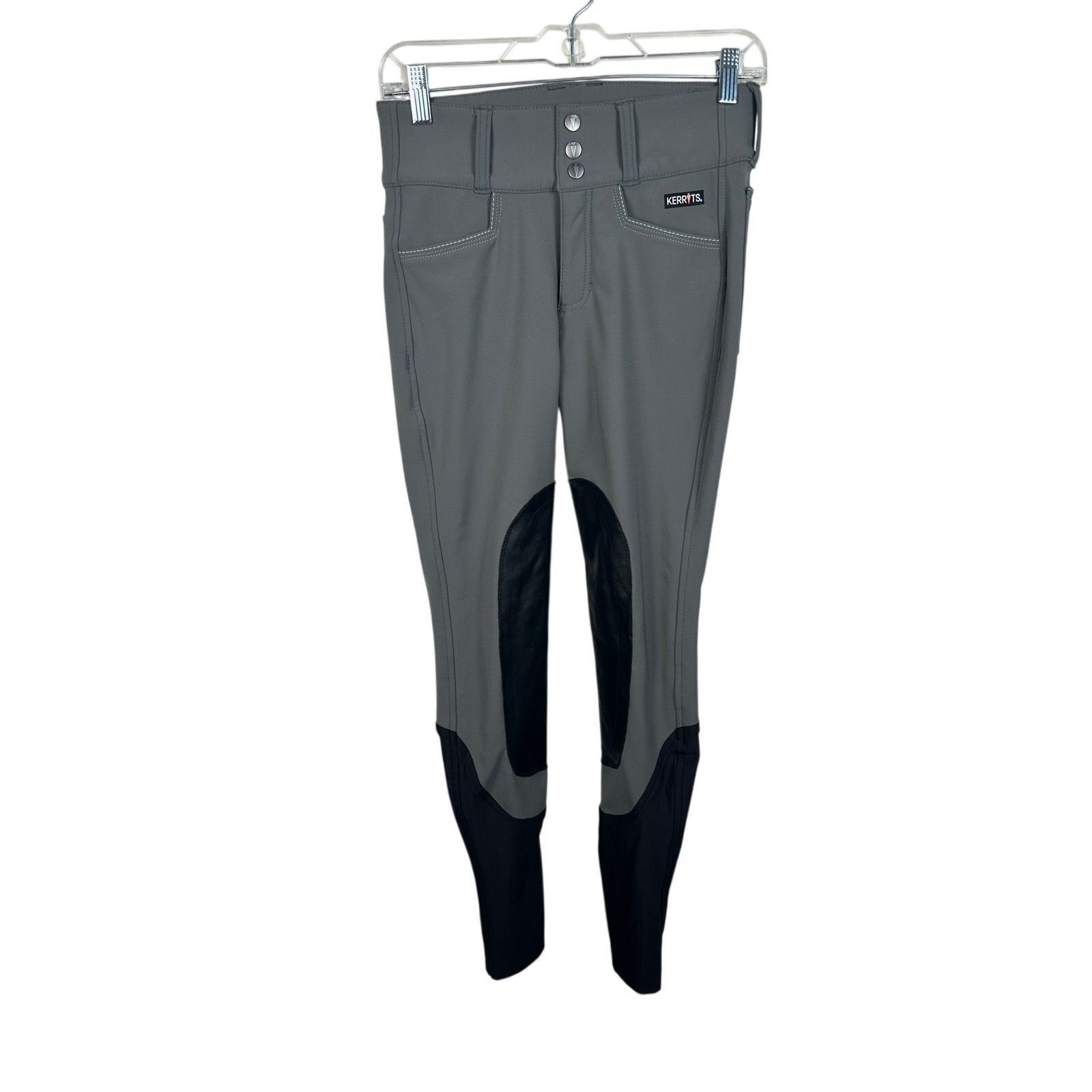 Kerrits Crossover Grip Riding Breeches Women XS Gray Excellent Equestrian Pants