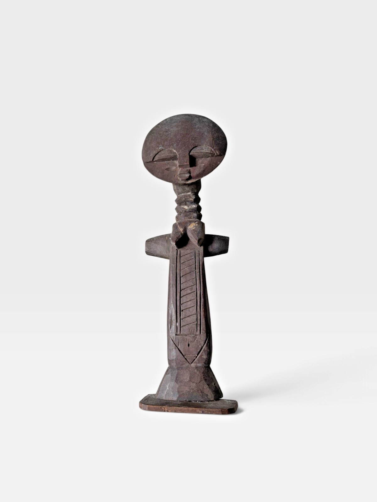 Vintage Mid-Century African Ashanti Akua\'ba Fertility Doll Sculptur Vintage Mid-Century African Ashanti Akua\'ba Fertility Doll Sculptur