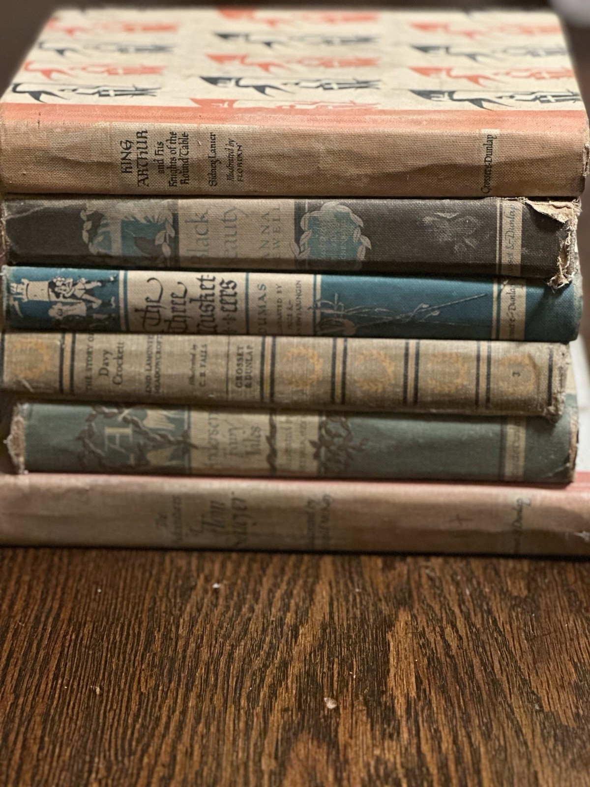 Vintage 1940s–50s Grosset & Dunlap Junior Library Set of 6 Illustrated HC