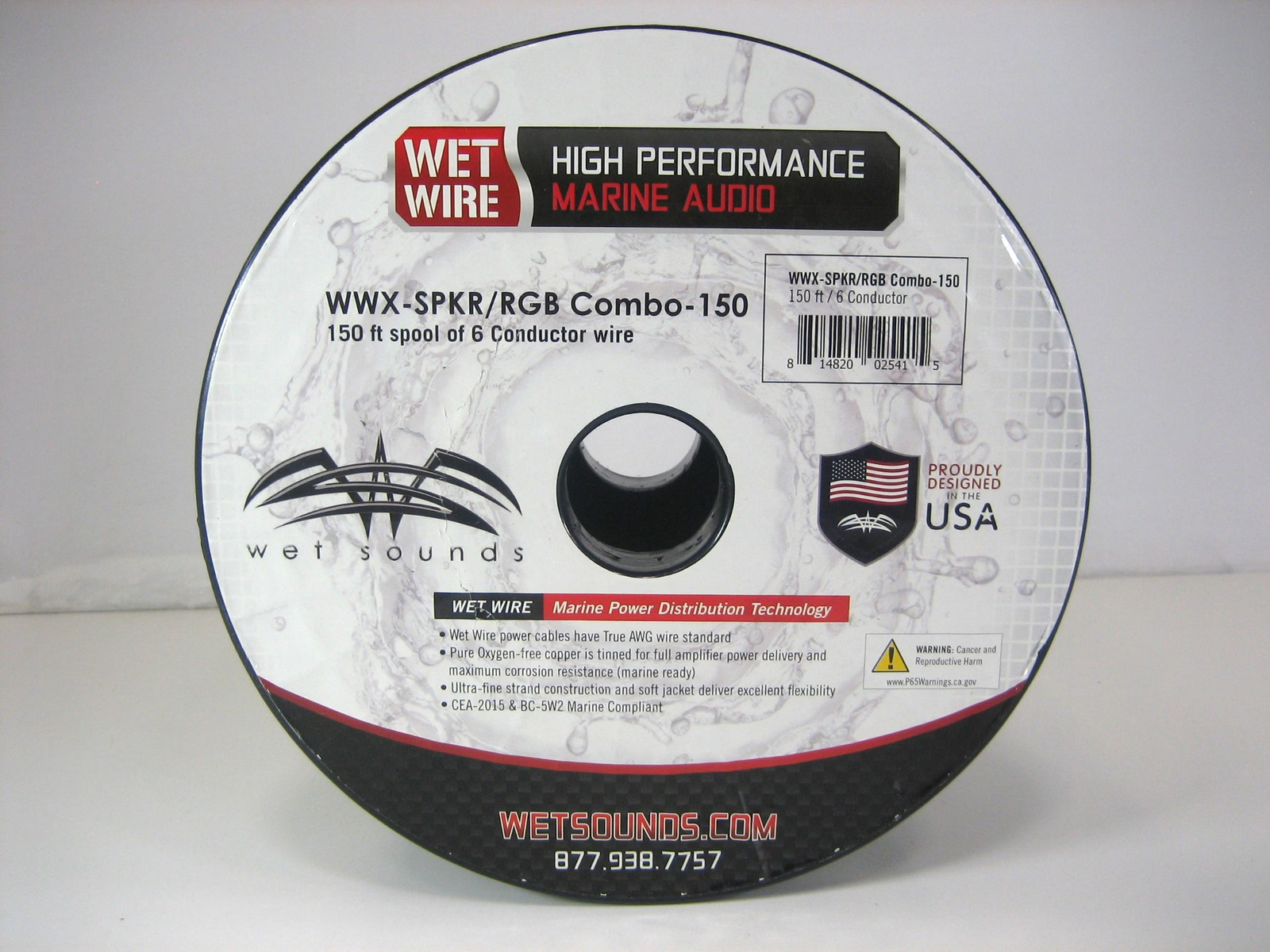 Wet Sounds *GENUINE NEW* Wet Wire WWX-SPKR/RGB Combo-150\' Continuous Spool