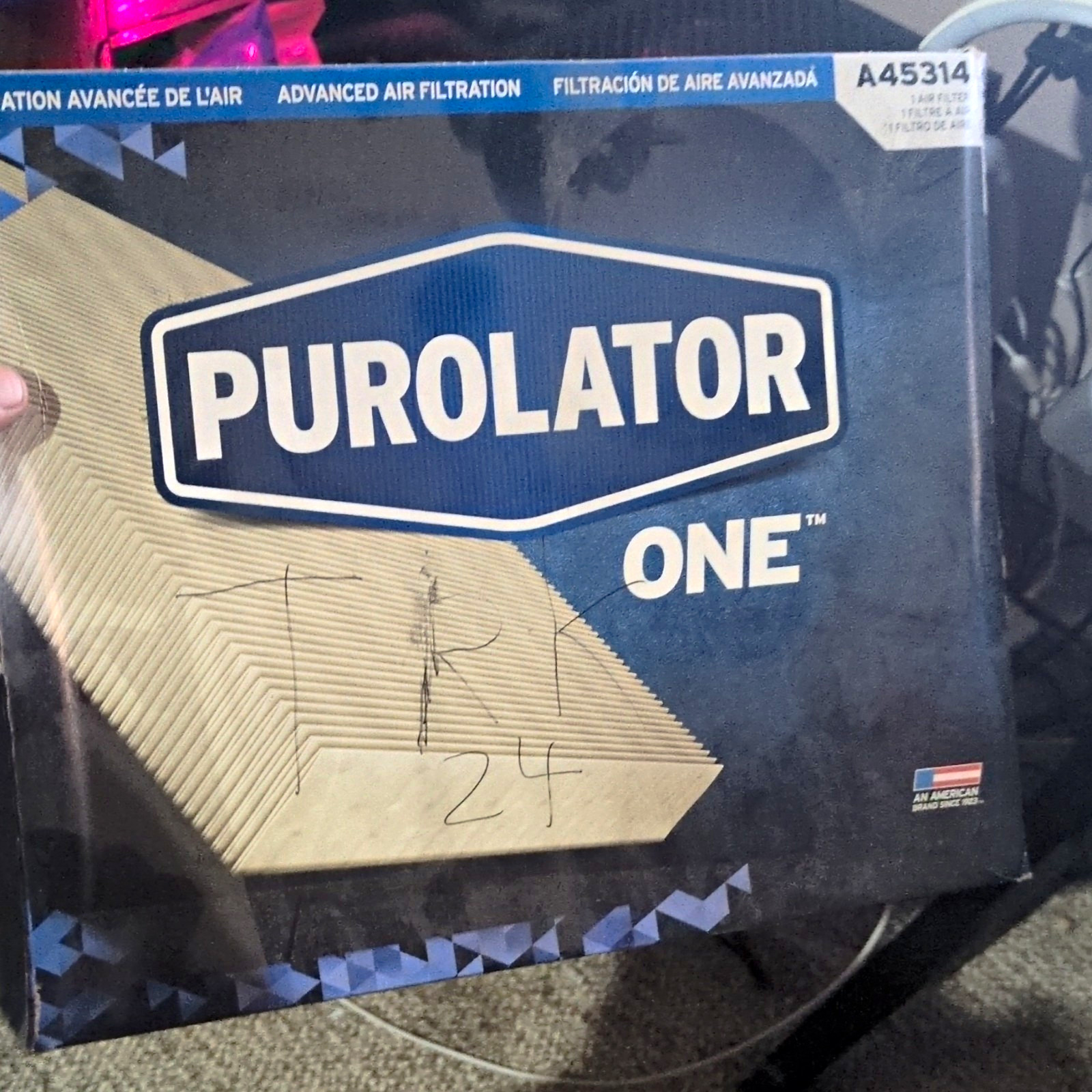 The Purolator ONE Advanced Engine Air Filter (Part #A45314) The Purolator ONE Advanced Engine Air Filter (Part #A45314)