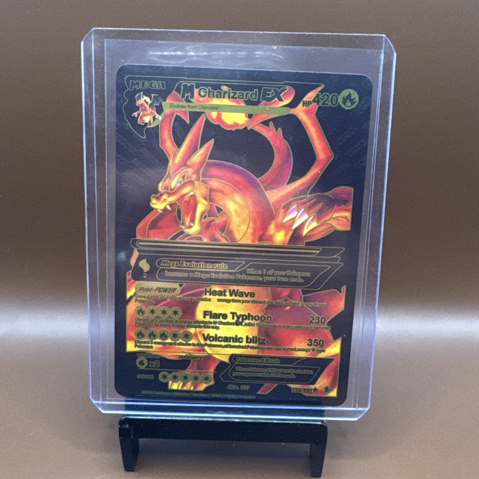 M Charizard EX Ultra Rare Card - 159/300 black Foil Fan Art NM/M 420hp M Charizard EX Ultra Rare Card - 159/300 black Foil Fan Art NM/M 420hp