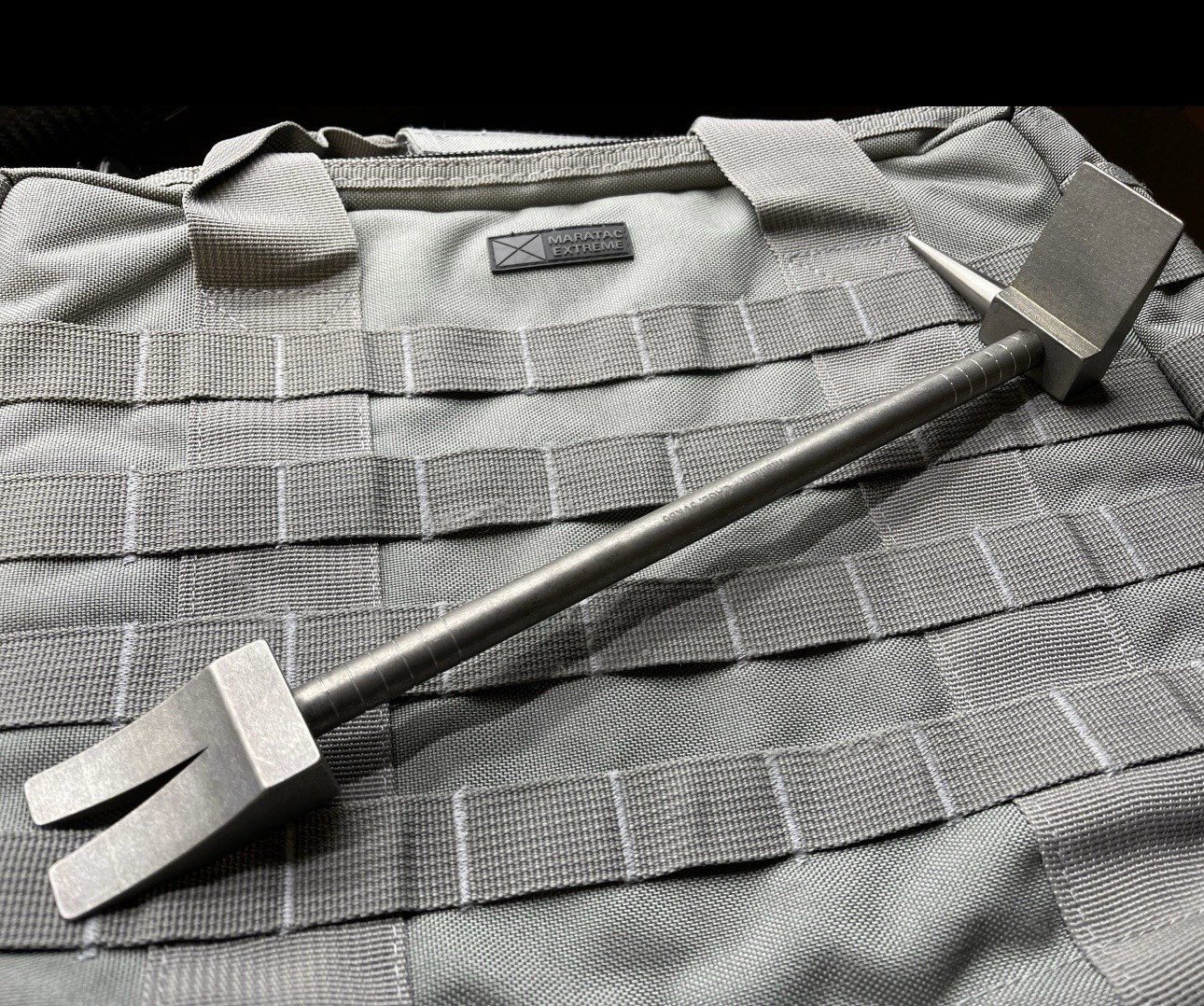 RARE 12in Military Contract Titanium EDC Halligan Bar Police Tool Entry Pry LE